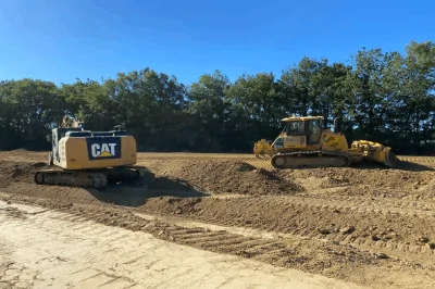 Bulldozer sur chantier